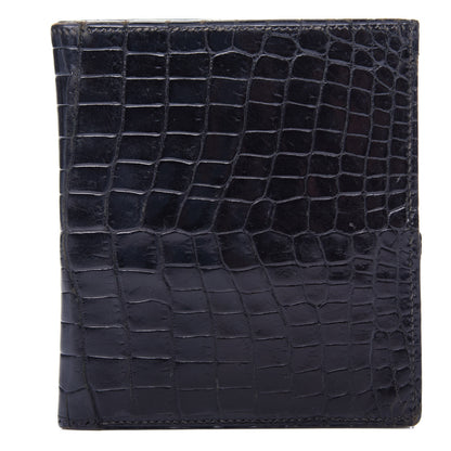 Hermes Shiny Alligator Wallet Black 1 of 9