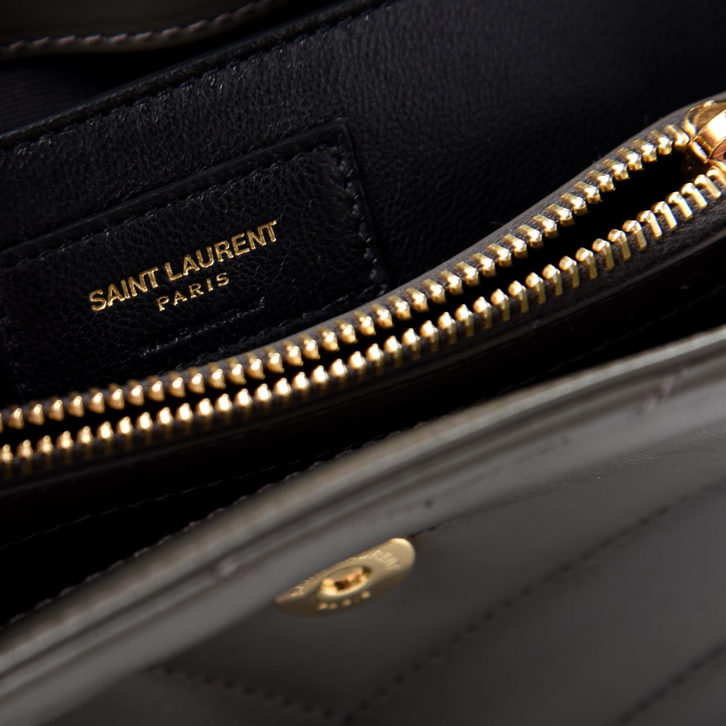 Calfskin Y Quilted Monogram Small Loulou Chain Satchel Pebble