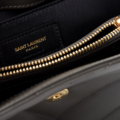 Saint Laurent Calfskin Y Quilted Monogram Small Loulou Chain Satchel Pebble 8 of 9