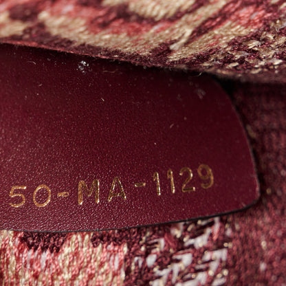 Christian Dior Oblique Mini Book Tote Burgundy Multicolor 8 of 11