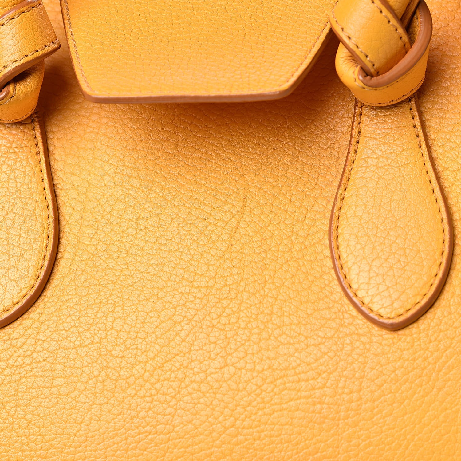 Celine Crisped Calfskin Small Tie Knot Tote Saffron 10 of 20