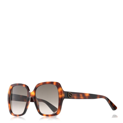 Gucci Acetate Square Frame GG0096S Sunglasses Tortoise 1 of 11