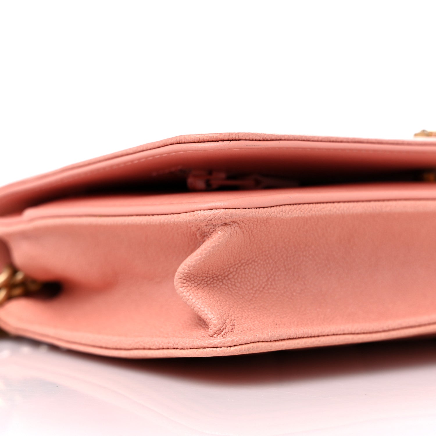 Chanel Caviar Quilted Boy Wallet On Chain WOC Pink 8 of 12