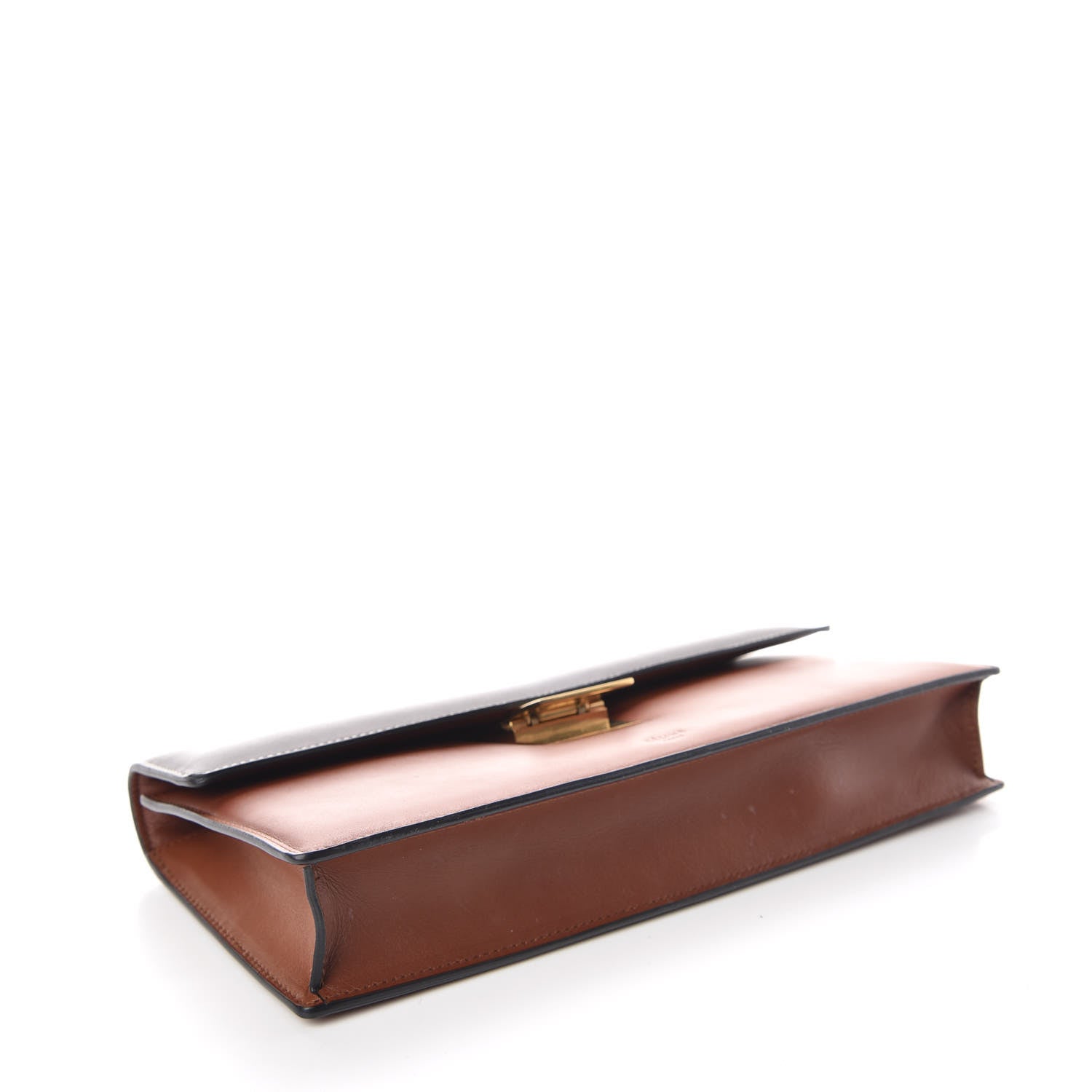 Celine Natural Calfskin Bicolor Clutch Havana Black 4 of 10
