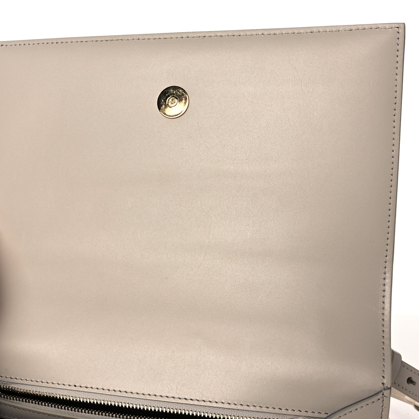 Calfskin Knuckle Shoulder Bag Off White