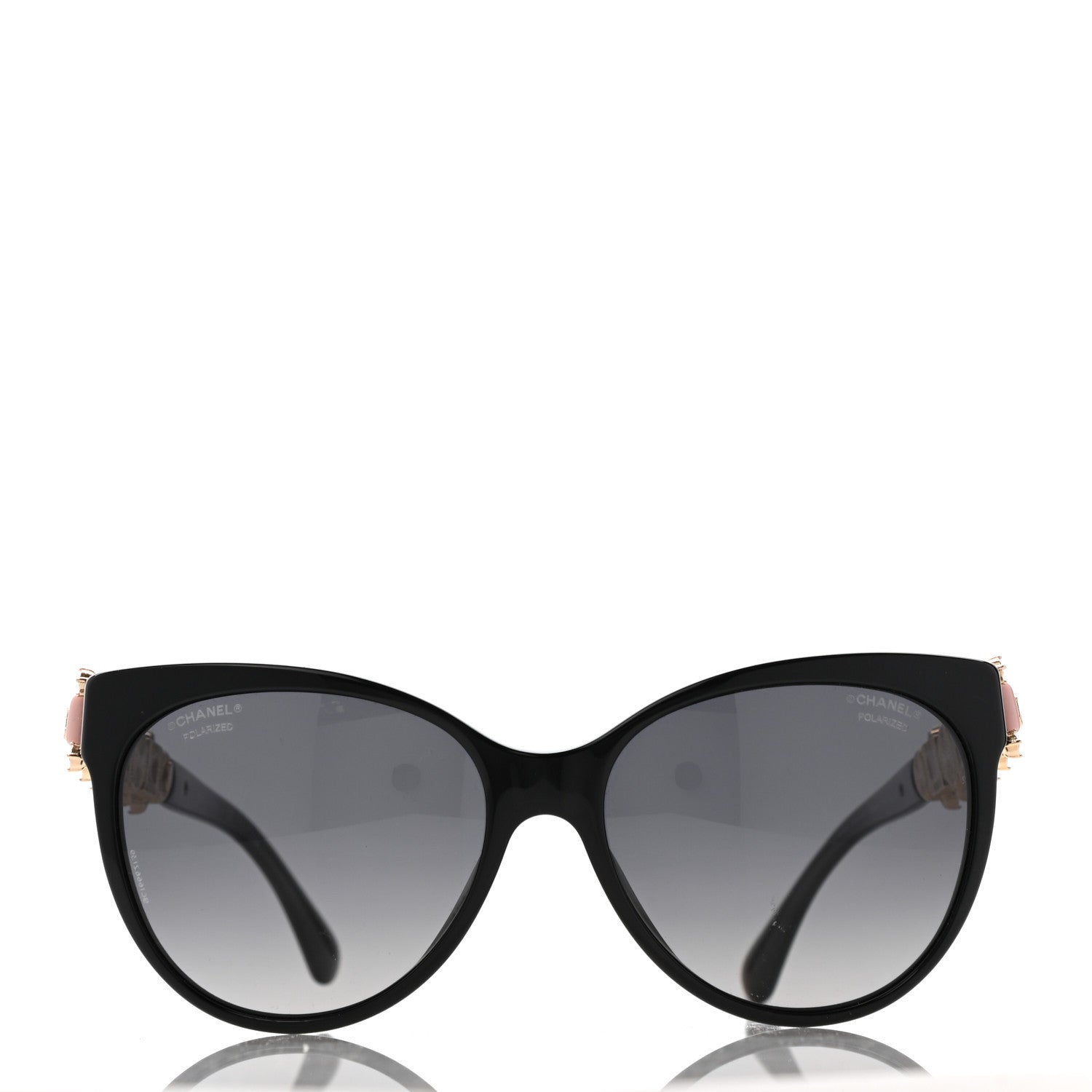 Chanel Cat Eye Pearl Sunglasses Black 2 of 7