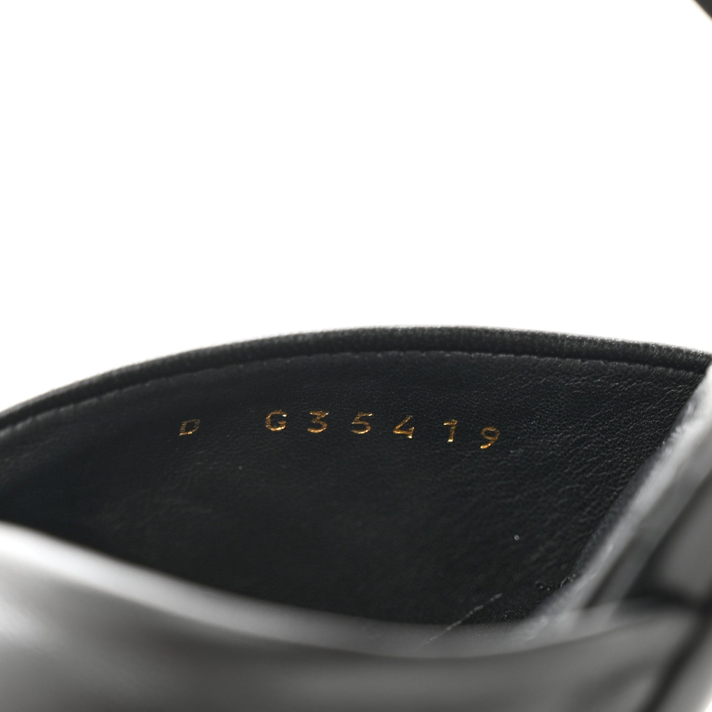 Lambskin Pearl CC Bow Sandals 39 Black