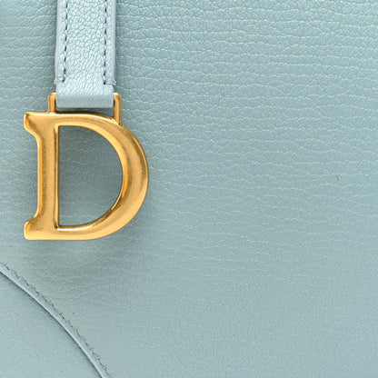 Christian Dior Goatskin Saddle Rodeo Pouch Light Blue 7 of 9