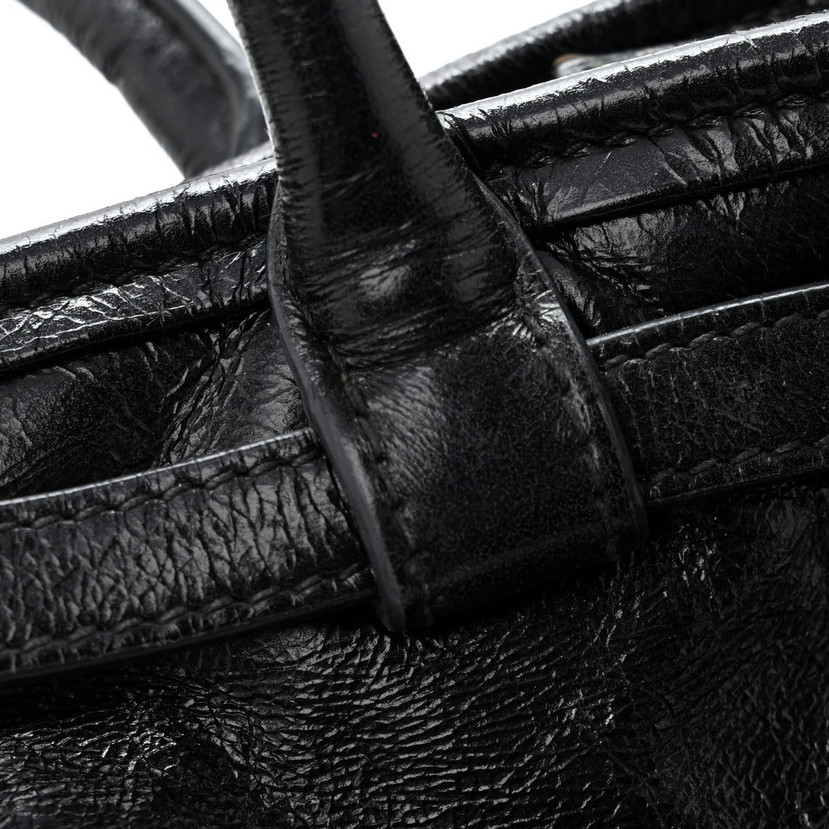 Prada Glossy Calfskin Triangle Medium Bonnie Shoulder Bag Black 15 of 15