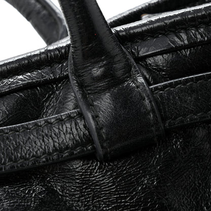 Prada Glossy Calfskin Triangle Medium Bonnie Shoulder Bag Black 15 of 15