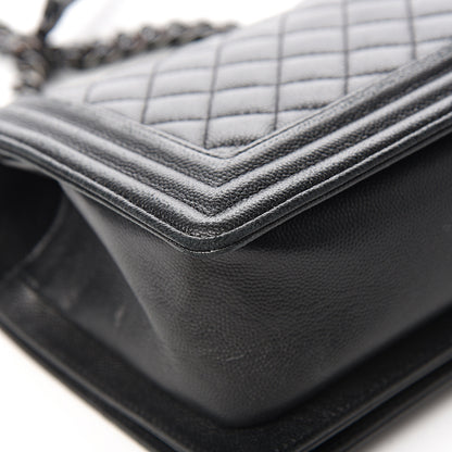Chanel Caviar Quilted Medium Boy Flap So Black 10 of 15