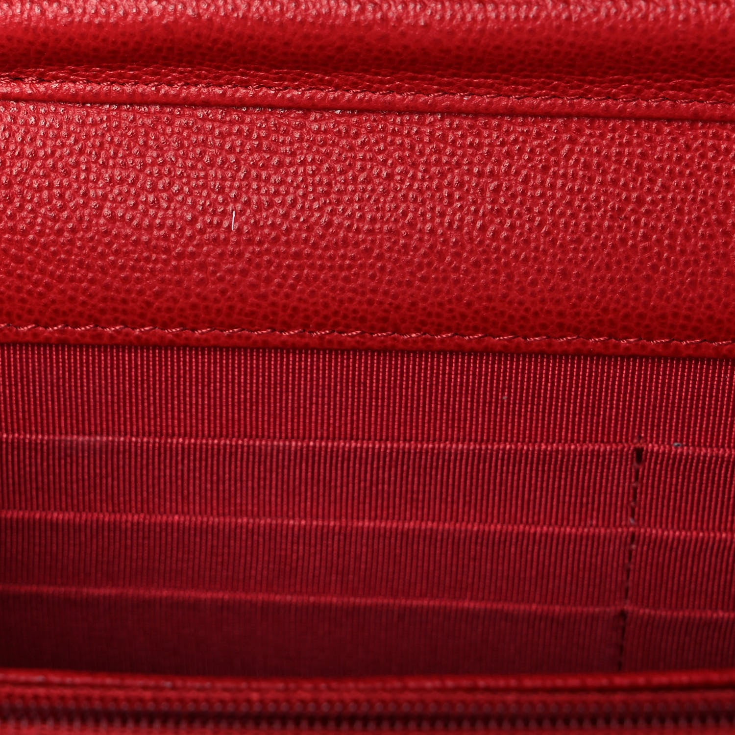 Chanel Grained Calfskin Quilted CC Box Wallet On Chain WOC Red 10 of 11