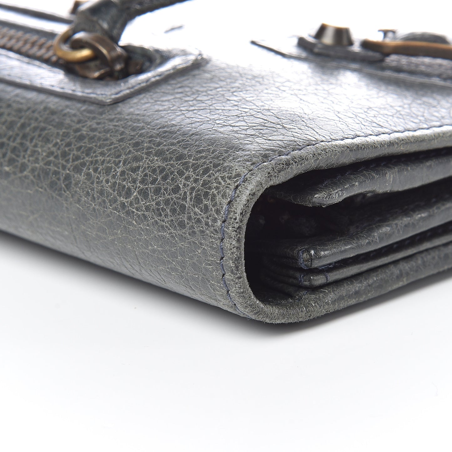 Agneau Classic Hardware Money Wallet Anthracite