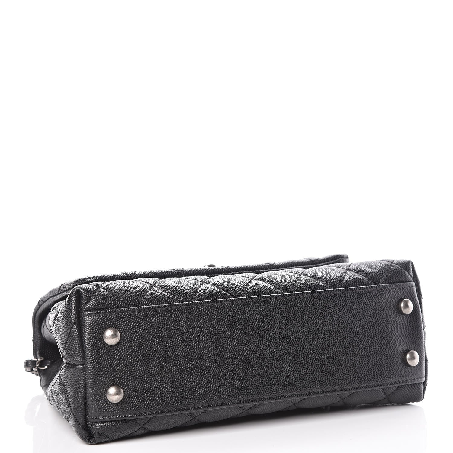 Chanel Caviar Lizard Quilted Mini Coco Handle Flap Black 4 of 9
