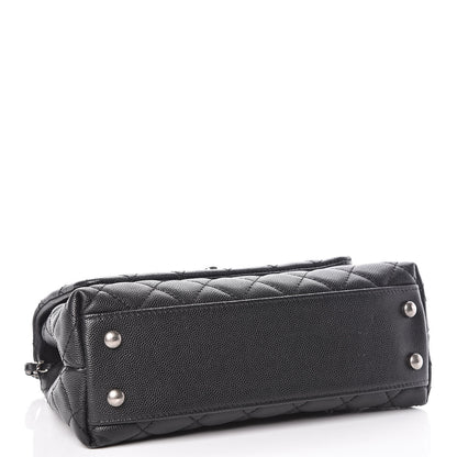Chanel Caviar Lizard Quilted Mini Coco Handle Flap Black 4 of 9
