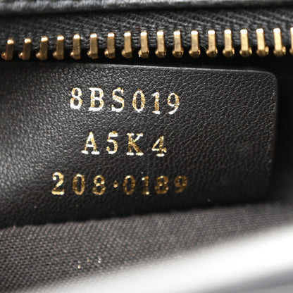 Fendi Glazed Fabric Vitello Century FF 1974 Stamp Patch Mini Camera Case Mogano Panna Black 7 of 11