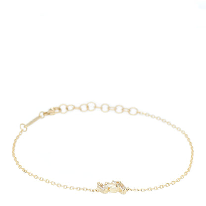 Suzanne Kalan 14K Yellow Gold Diamond Topaz Station Bracelet 1 of 4