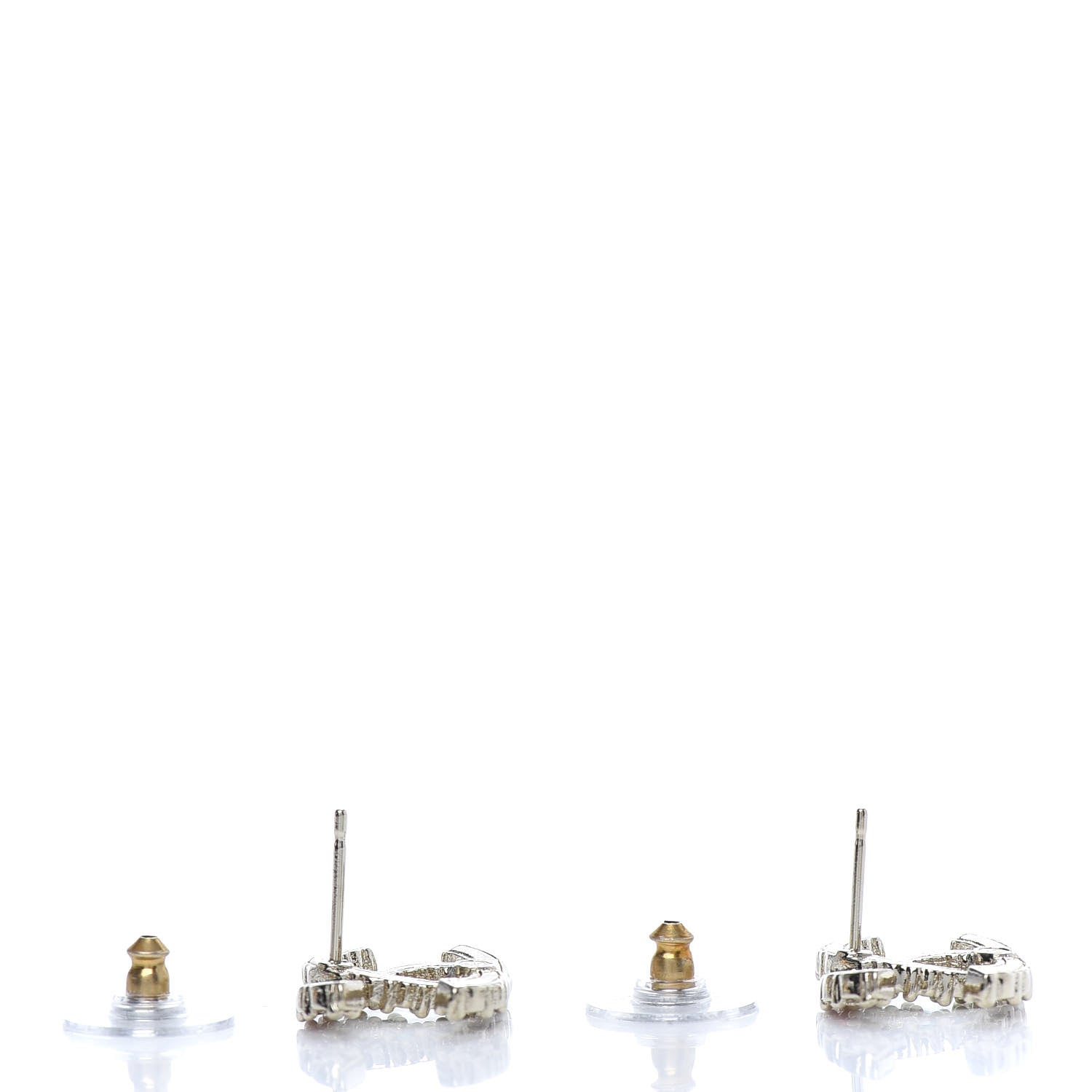Chanel Crystal Over The Rainbow CC Earrings Gold Multicolor 4 of 5