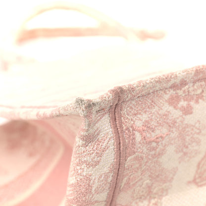 Christian Dior Canvas Embroidered Medium Dioriviera Toile De Jouy Book Tote Rose 8 of 18