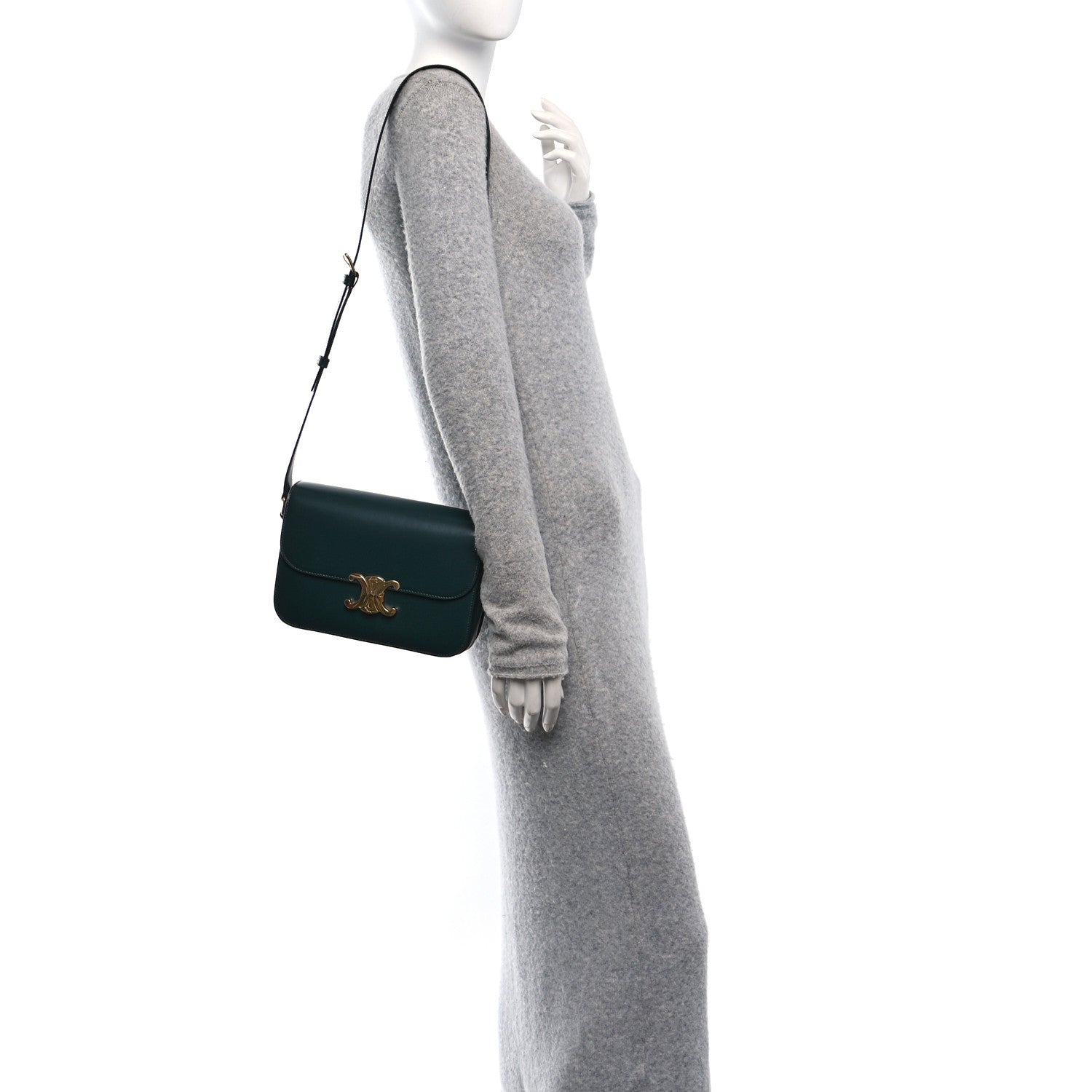 Celine Shiny Calfskin Teen Triomphe Amazone 2 of 10