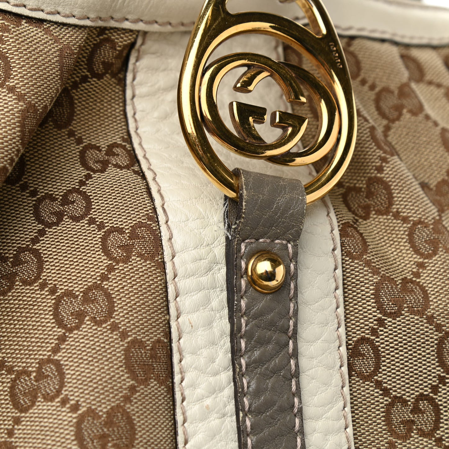 Monogram Medium Interlocking Icon Tote Ivory