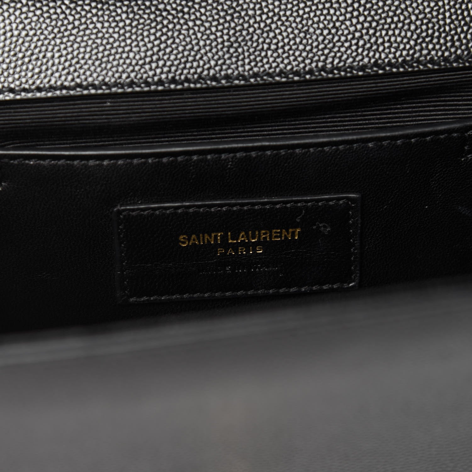 Saint Laurent Grain De Poudre Medium Classic Monogram Kate Satchel Black 8 of 10