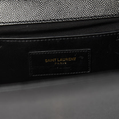 Saint Laurent Grain De Poudre Medium Classic Monogram Kate Satchel Black 8 of 10