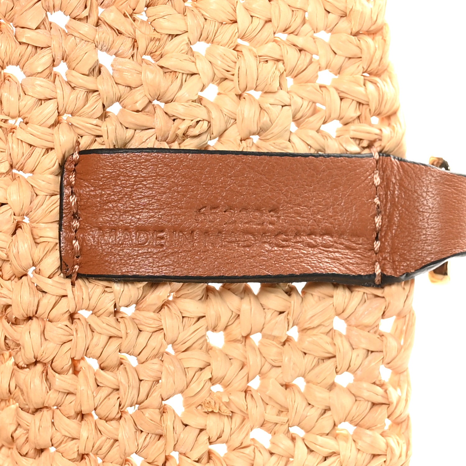 Loewe Raffia Mini Slit Tote Bag Natural Tan 6 of 9