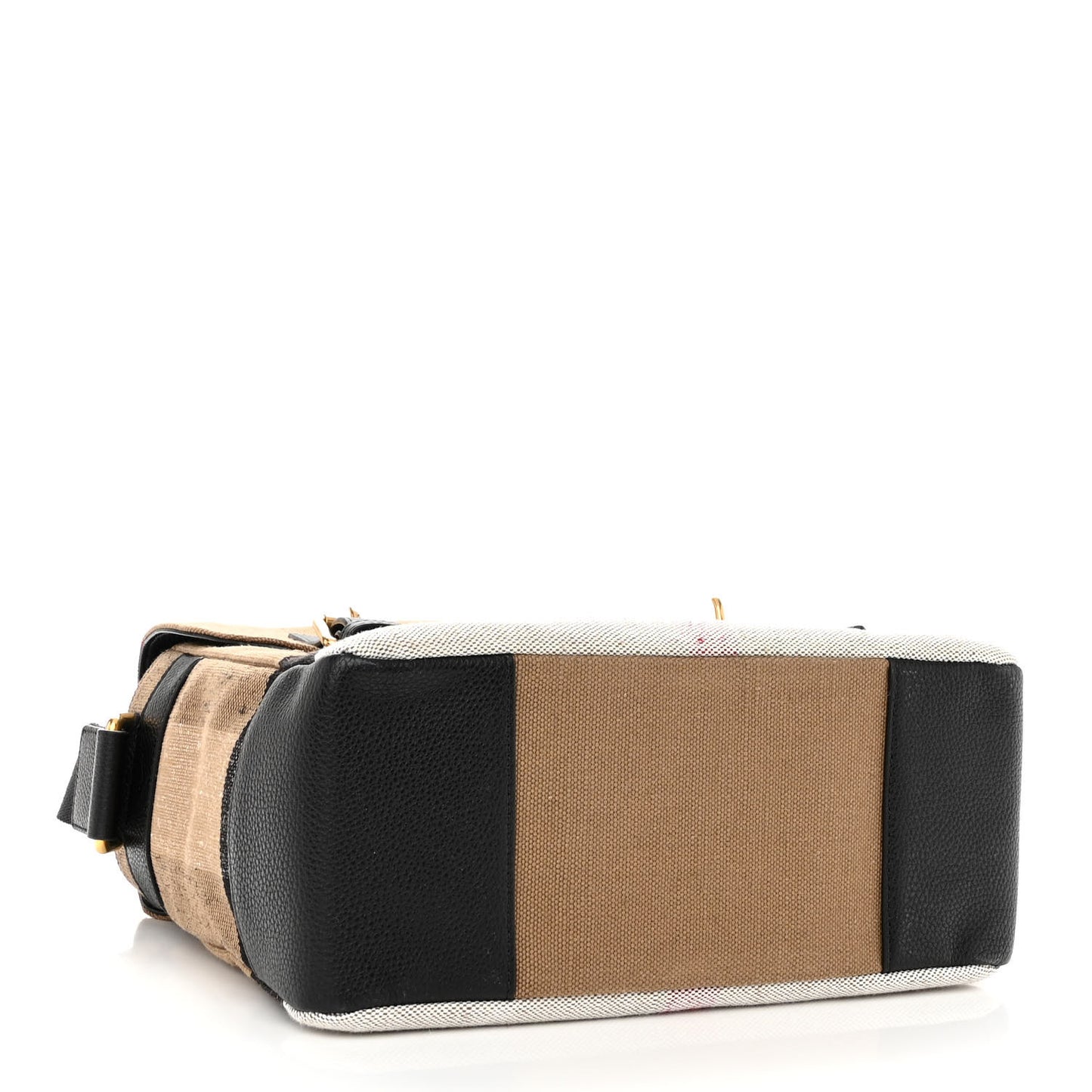 Canvas Mega Check Small Baildon Messenger Bag Black