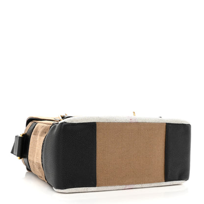 Burberry Canvas Mega Check Small Baildon Messenger Bag Black 4 of 9