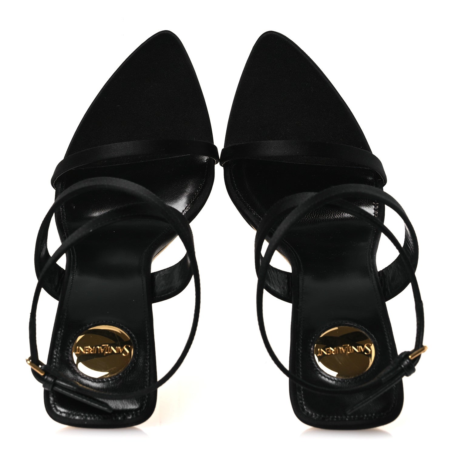 Saint Laurent Raso Regale Salome 110 Wedge Sandals 39 Black 2 of 11
