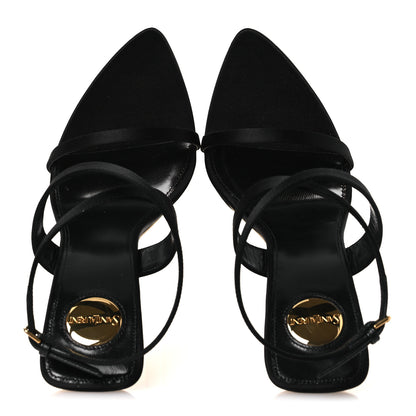 Saint Laurent Raso Regale Salome 110 Wedge Sandals 39 Black 2 of 11