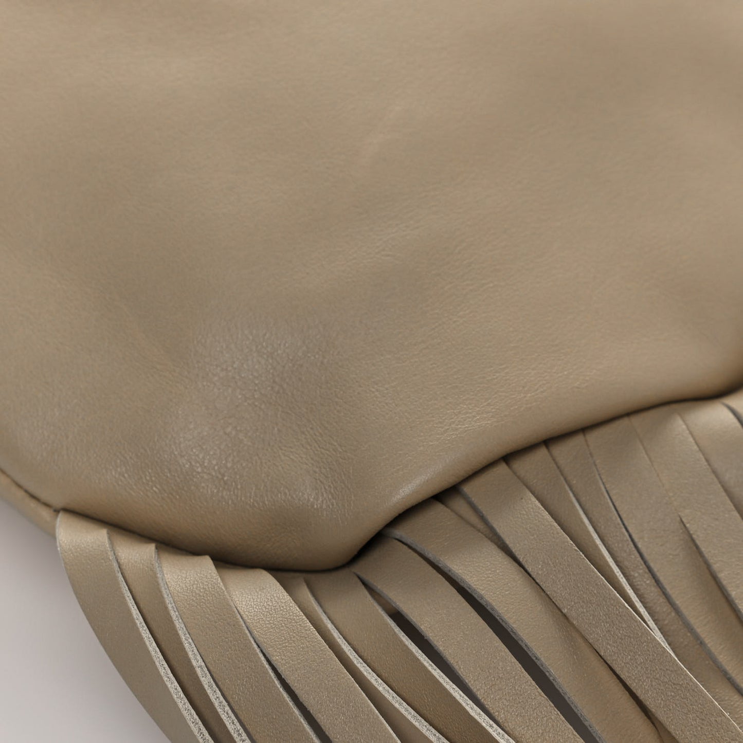Nappa The Fringe Pouch Shoulder Bag Beige