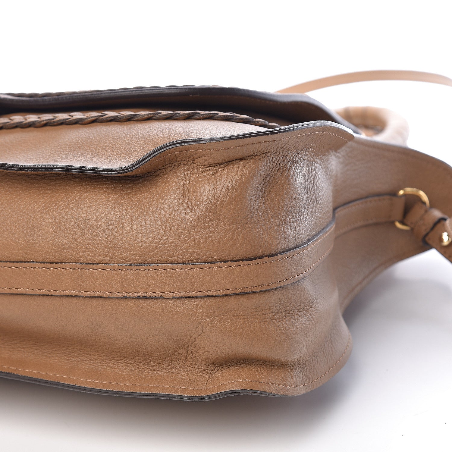 Chloe Calfskin Braided Medium Marcie Satchel Nut 10 of 17