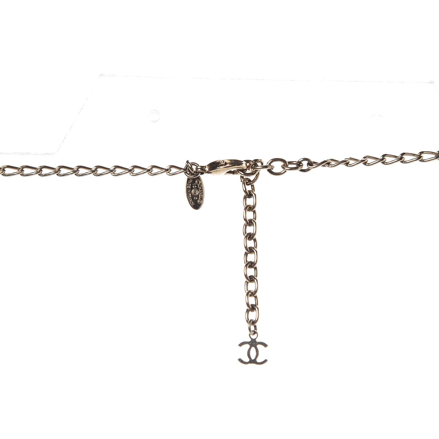 Chanel Pearl Crystal Bead CC Long Necklace Multicolor 4 of 4