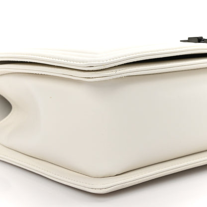 Chanel Calfskin Quilted New Medium Boy Flap Ivory 8 of 9