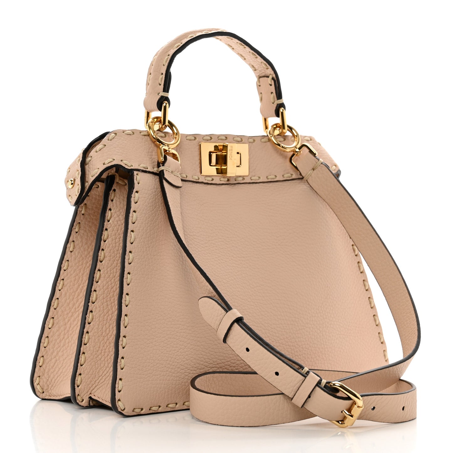 Cuoio Romano Selleria Chamois Small Peekaboo I SEE U Satchel Rosa Plaster