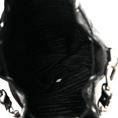Prada Tessuto Nylon Quilted Drawstring Bucket Bag Black 5 of 10