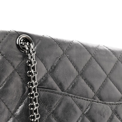Chanel Metallic Aged Calfskin Quilted 2.55 Reissue 226 Flap Silver 11 of 13