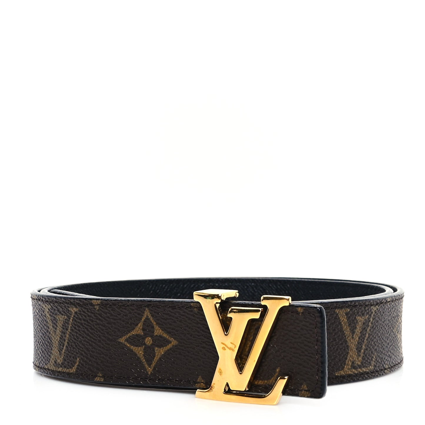 Calfskin Monogram 30mm LV Initiales Reversible Belt 80 32 Black
