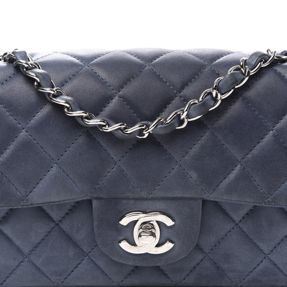Chanel Lambskin Quilted Mini Rectangular Flap Dark Blue 10 of 10
