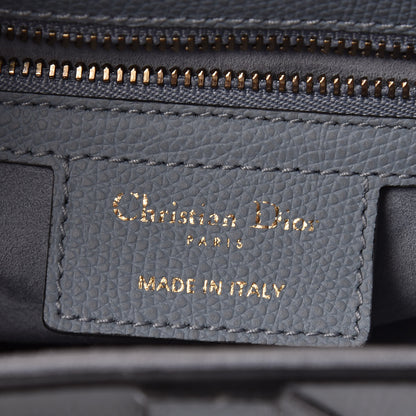 Christian Dior Grained Calfskin Saddle Bag Sky Blue 6 of 8