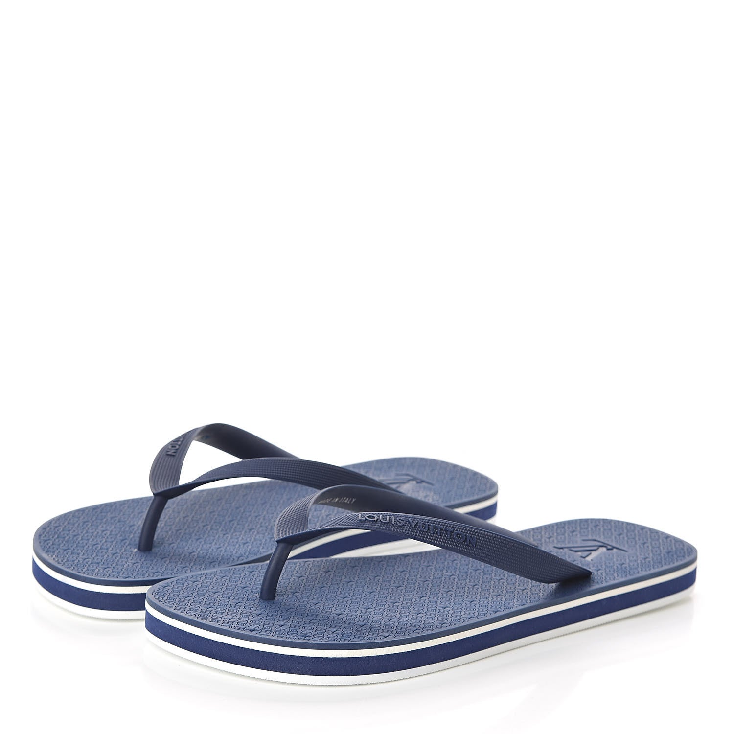 Louis Vuitton Rubber Mens Molitor Thong Sandals 8 Marine 3 of 7