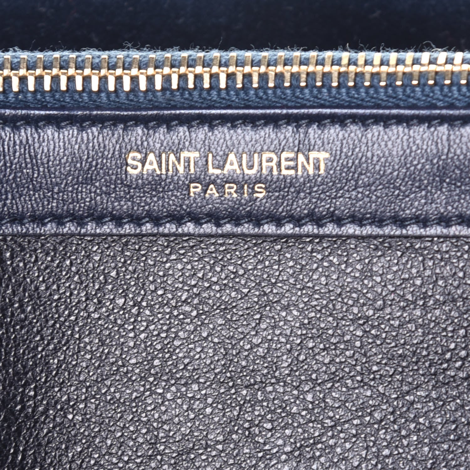 Saint Laurent Velvet Monogram Chain Wallet Legion Blue 6 of 8