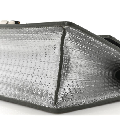 Christian Dior Metallic Patent Micro-Cannage 30 Montaigne Flap Bag Silver 9 of 9