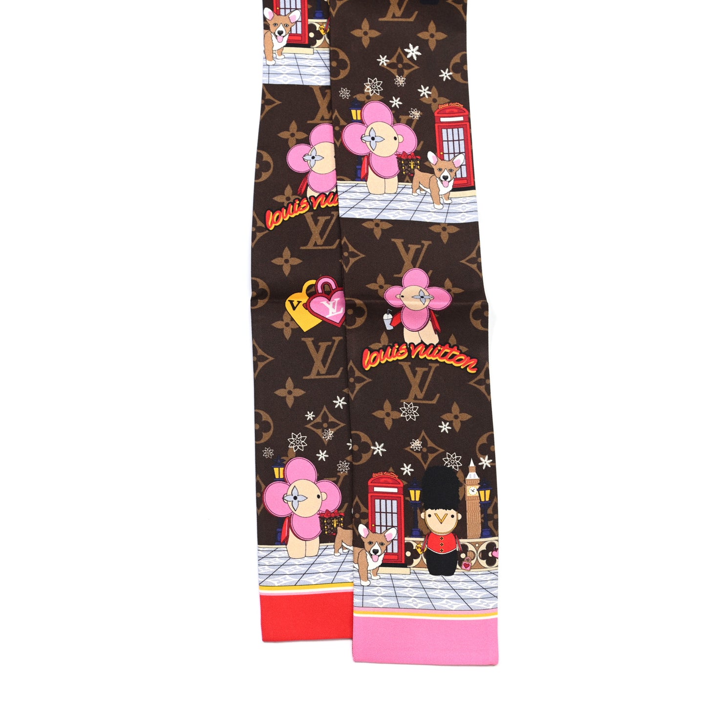 Silk Monogram 2021 London Christmas Animation Bandeau Marron