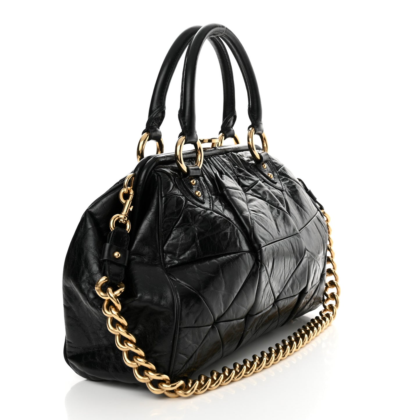 Calfskin Patchwork Stam Black