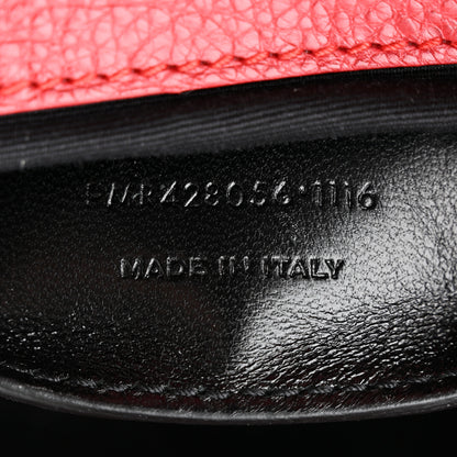 Saint Laurent Sheepskin Matelasse Chevron Monogram Medium College Bag Rouge 7 of 10