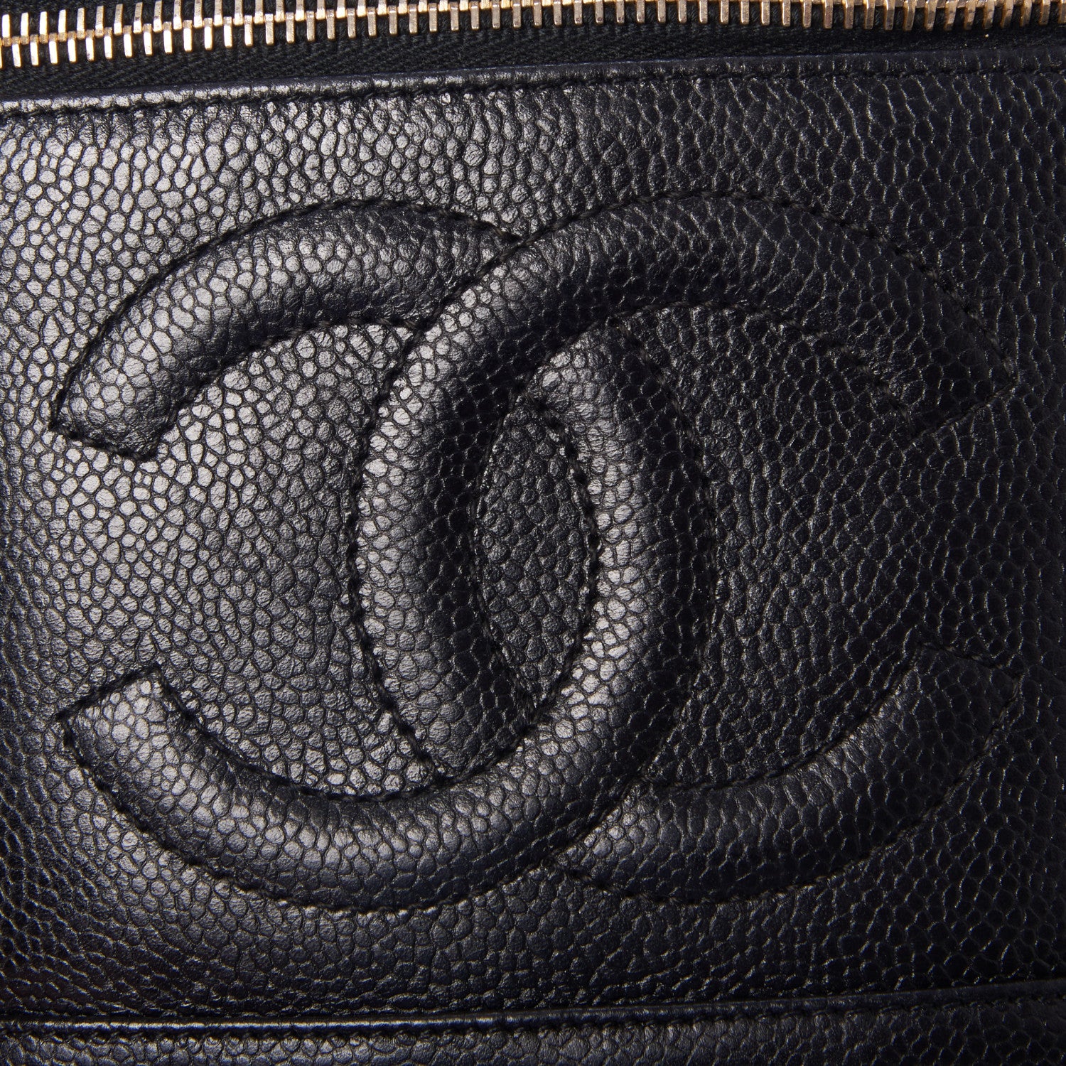Chanel Caviar Vanity Cosmetic Case Black 7 of 9