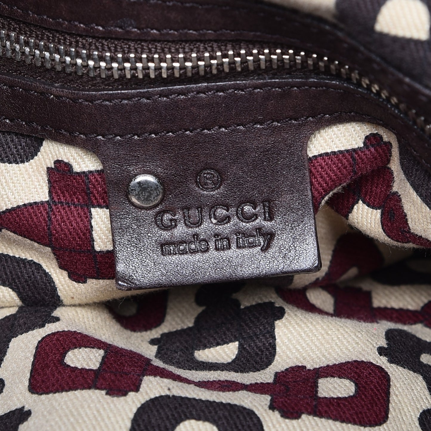 Guccissima Medium Indy Top Handle Hobo Dark Brown